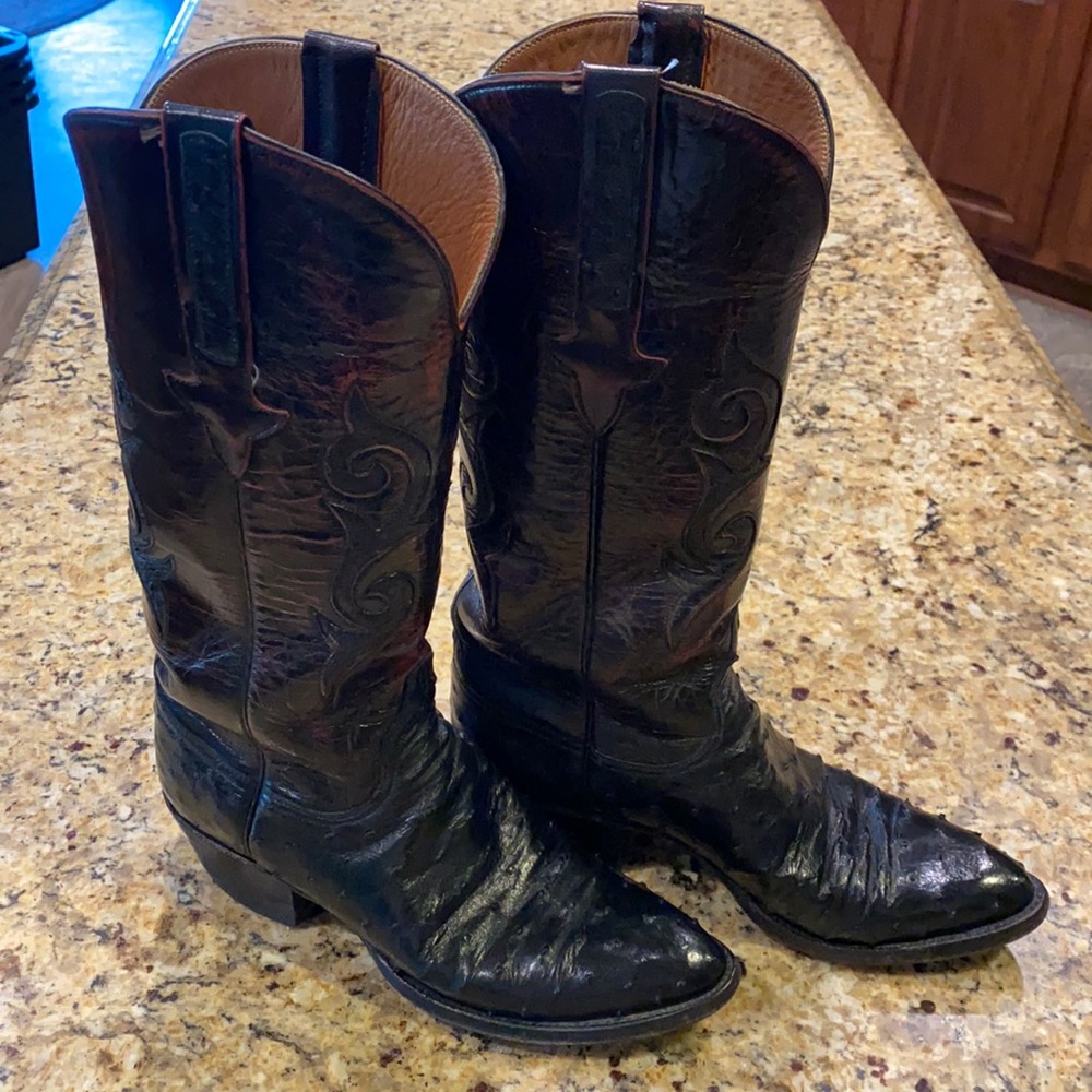 Lucchese  Full quill ostrich boots size 7